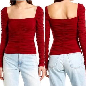 EUC Reformation Esra Queen Anne Neck Top | Size Medium